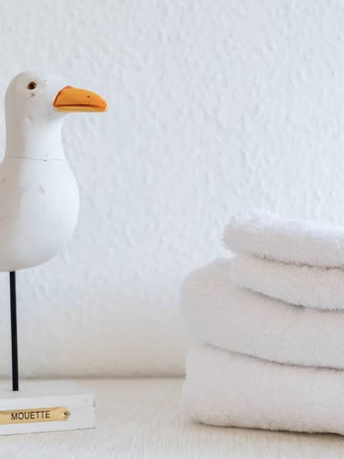 Linge de toilette fourni aux vacanciers du gîte ti Goudoul à Moëlan-sur-Mer